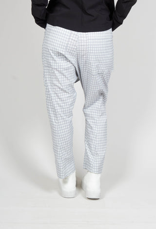Trousers with Front Overlay in Water Check