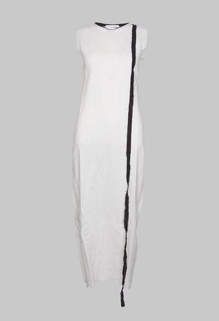 Tubo Dress with Contrast Detail in White