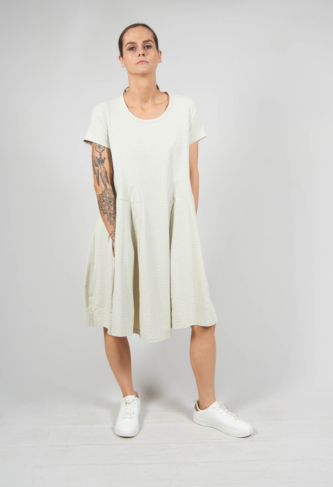 Tunic with Flared Hemline in Pearl Print