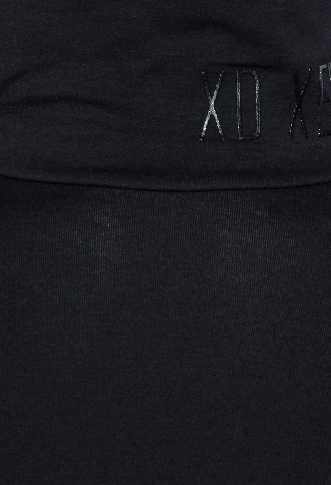 Turtle Neck Kord Top with Logo in Dark Blue