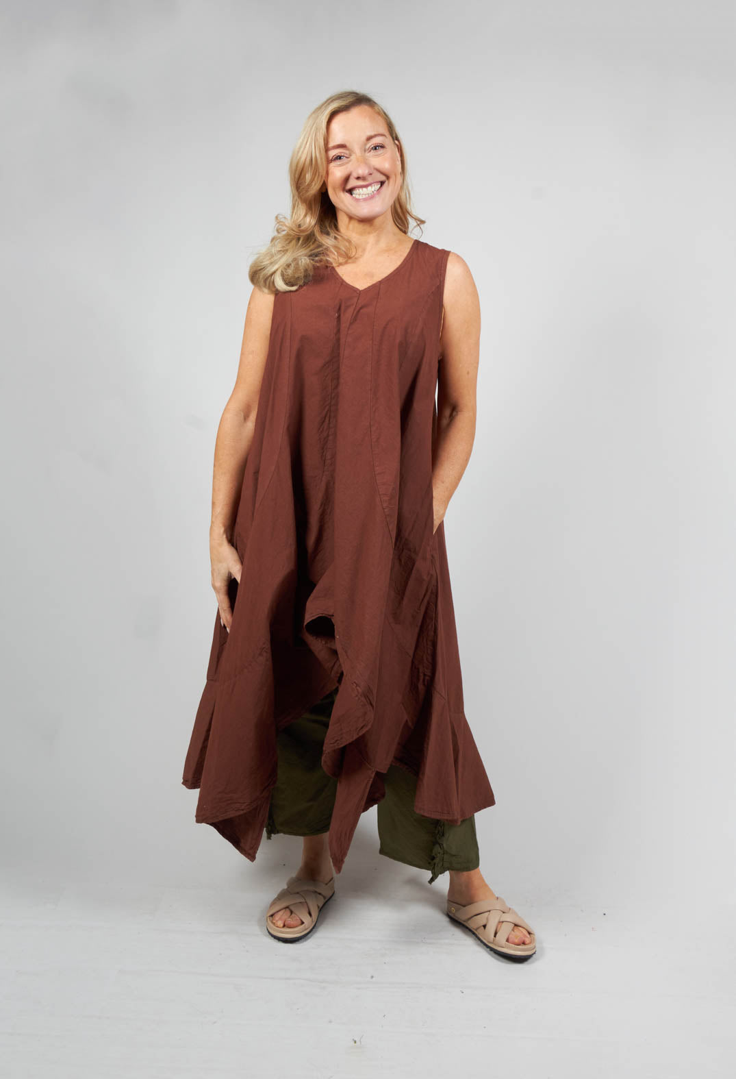 Unikrum Dress in Mudcloth Brown