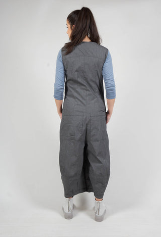 Utility Jumpsuit with Zip Detail in Black Check
