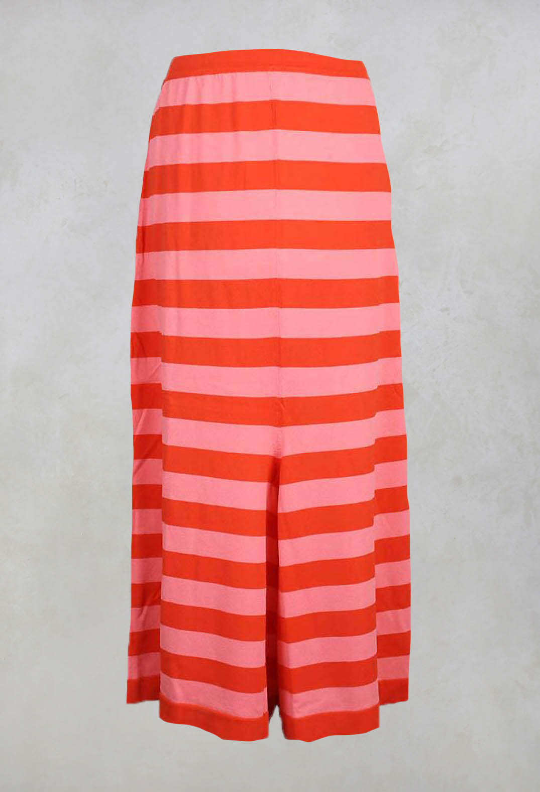 Stretch Loose Fit Trousers in Clementine Stripe