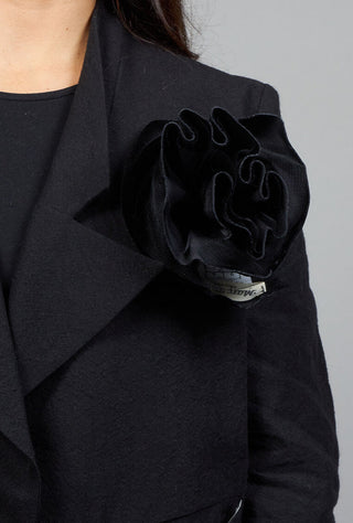 Velvet Brooch in Black