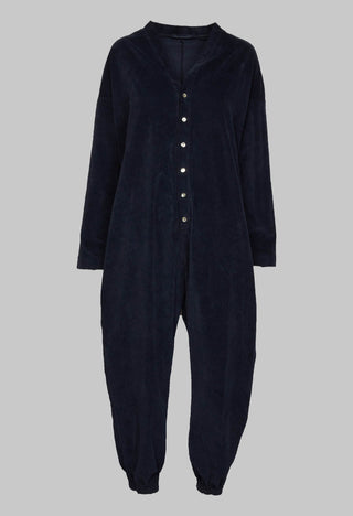 Velvet Jumpsuit in Navy