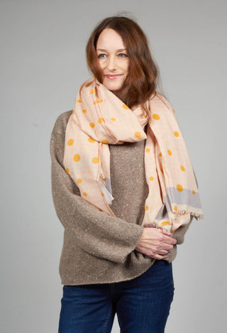 Spots and Checks Scarf in Soft Pink