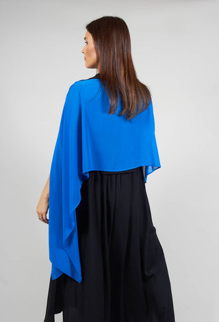 Beatrice B cover up with waterfall sleeves in blue