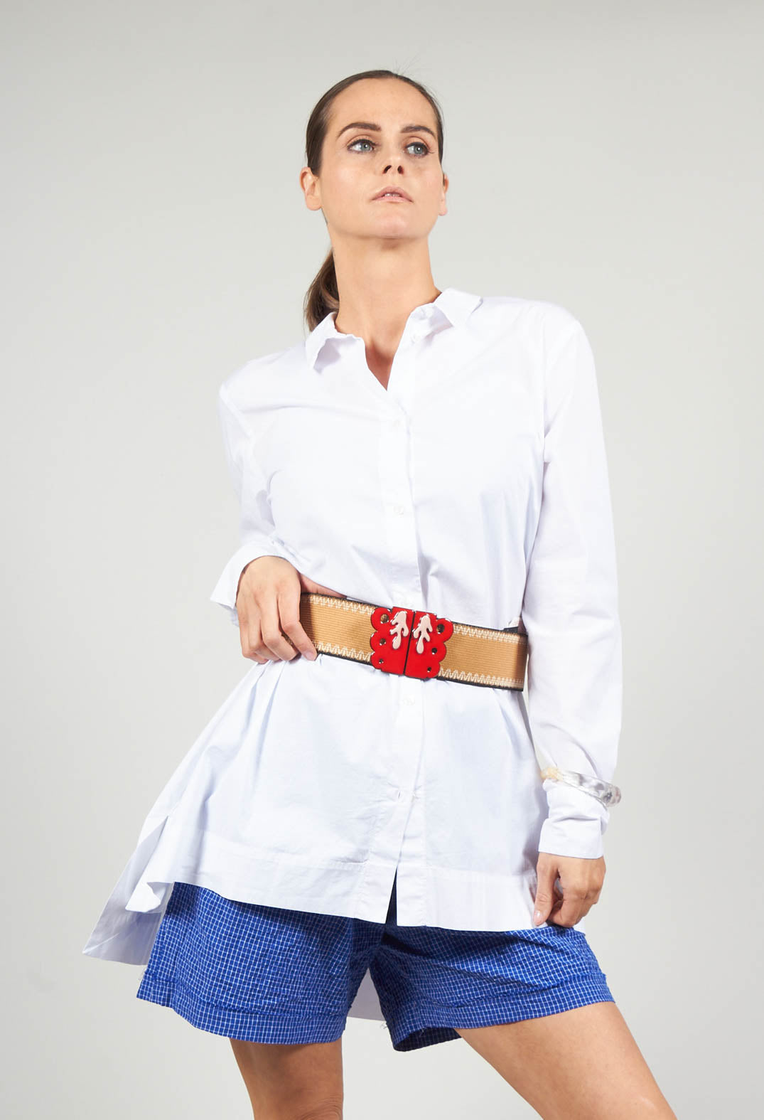 Wide Elasticated Belt with Bold Feature Buckle