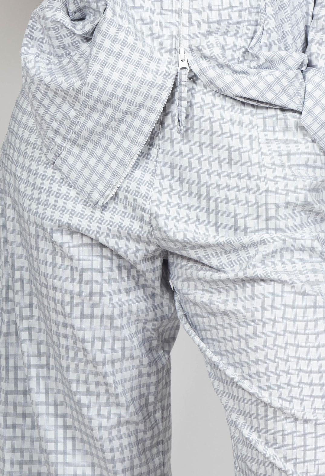 Wide Leg Cropped Trousers in Water Check