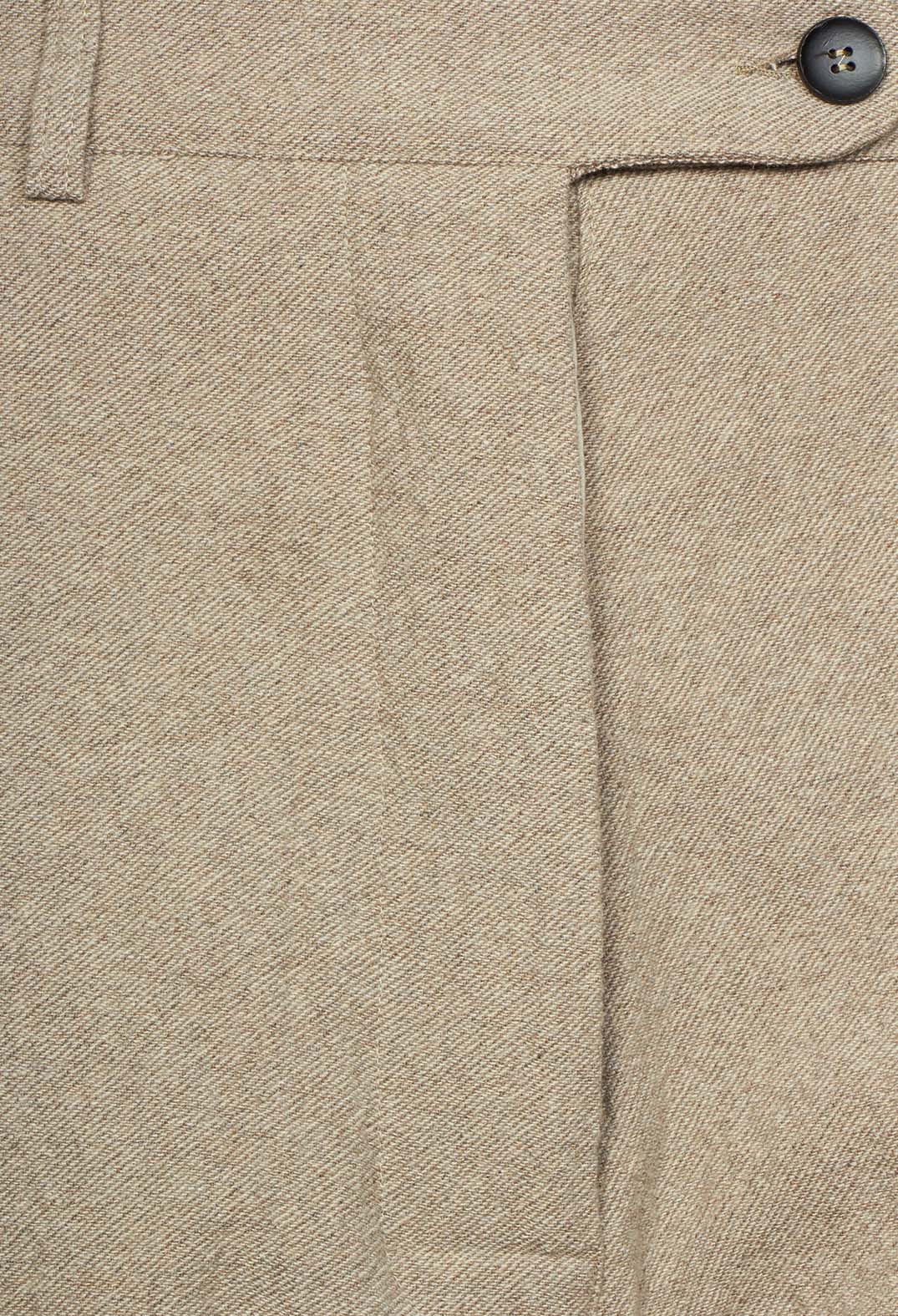 Wide Leg Dropcrotch Trousers in Beige