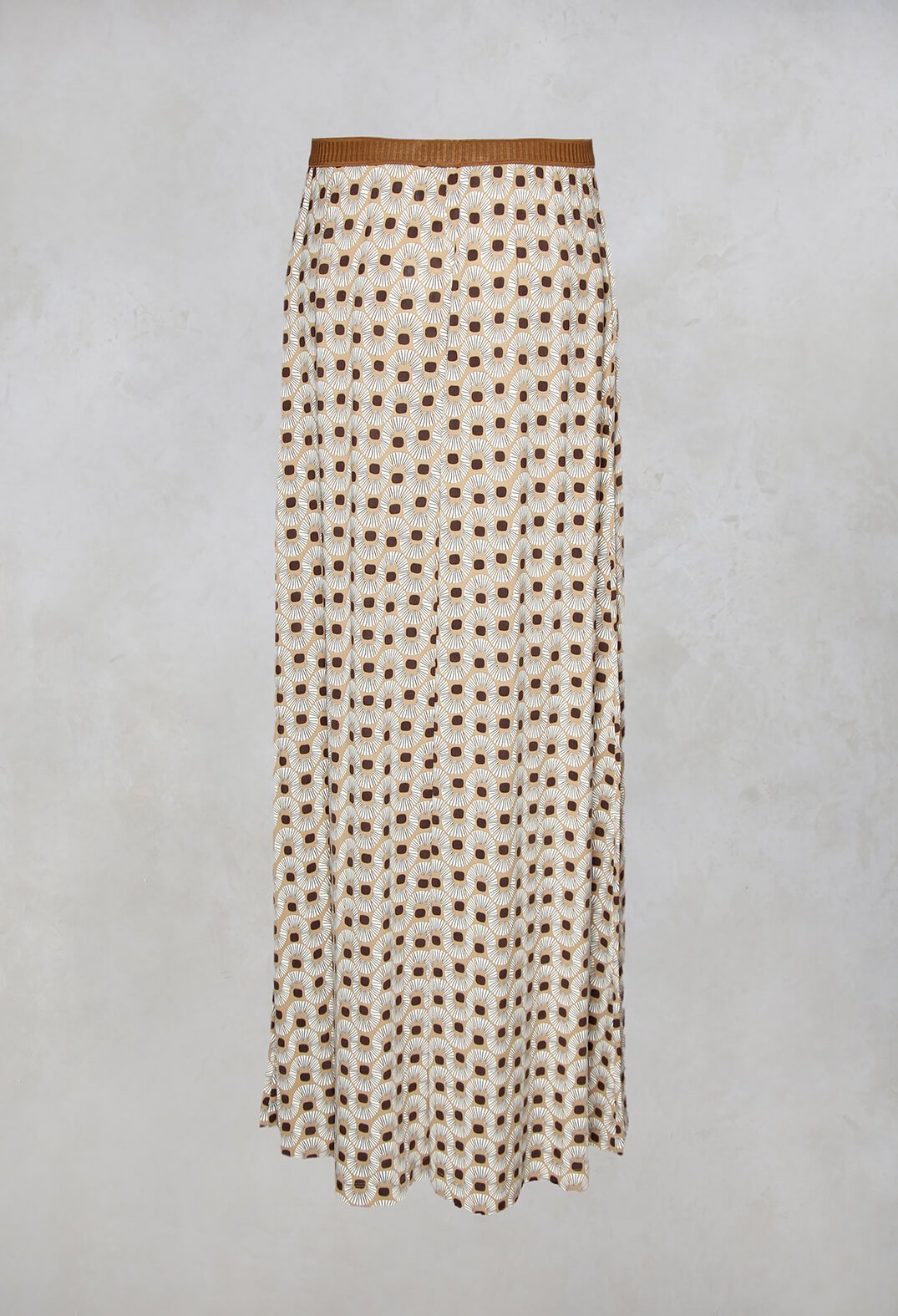 Wide Leg Trousers in Beige/Bianco