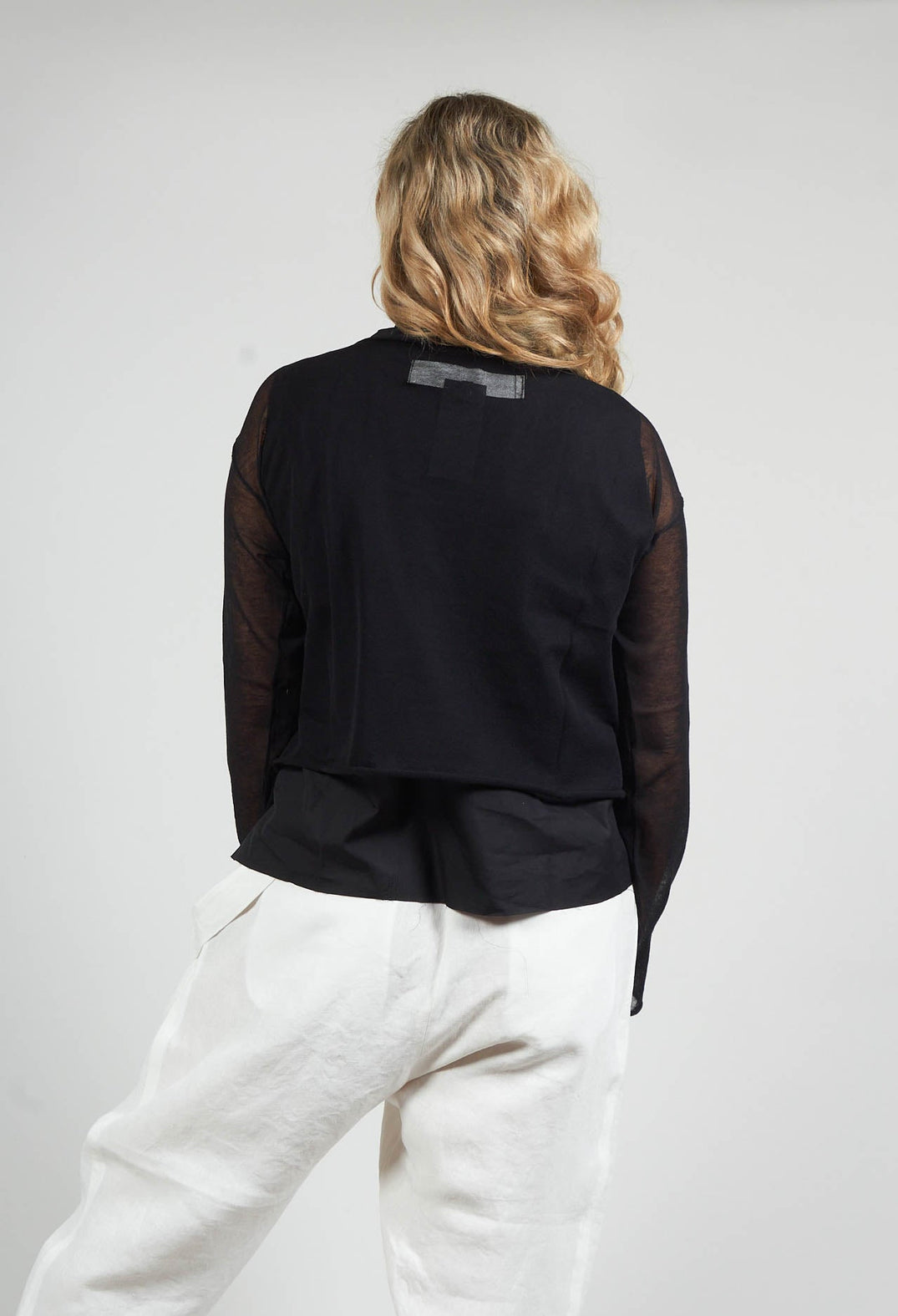 Wide Neck Knit in Black