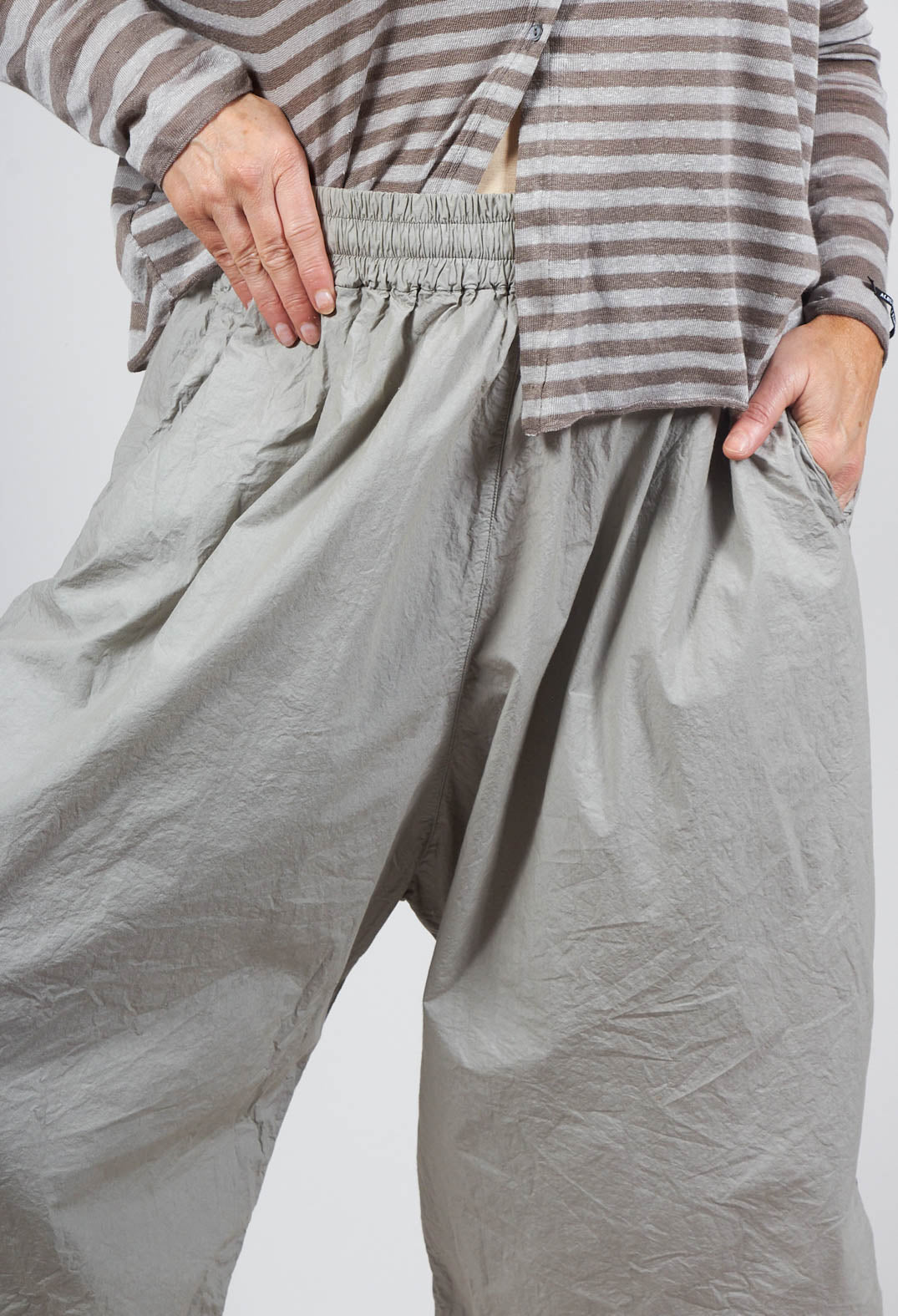 Wide Trousers TC in Stone Grey