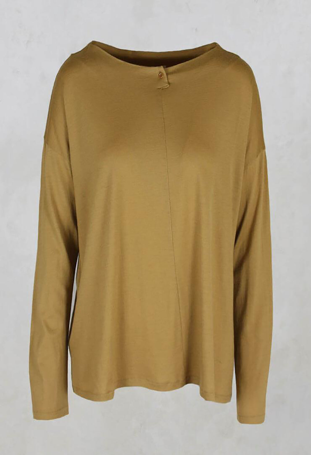 Shirt with Button in Ocher