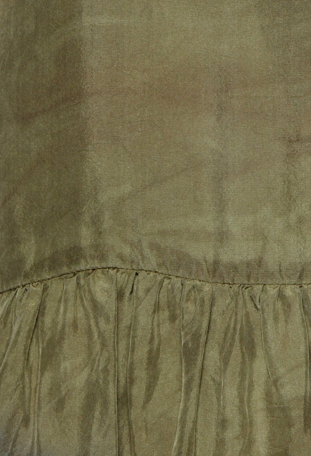 Zuseen Silk Dress in Avocado Brown