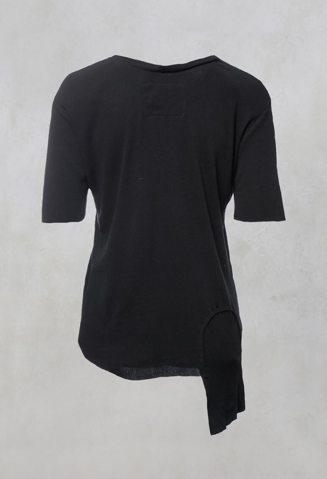 Colmar Jersey T Shirt with Ribbed Effect in Black