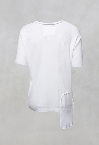 Colmar Jersey T Shirt with Ribbed Effect in White