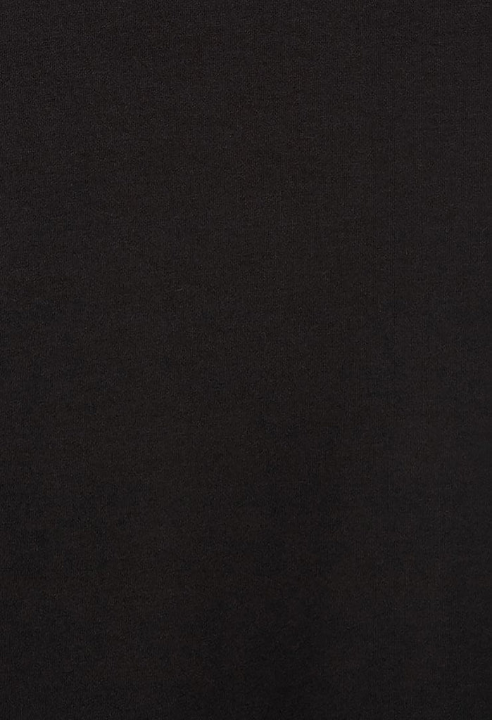 Mid Length Skirt with Elasticated Waistband in Black