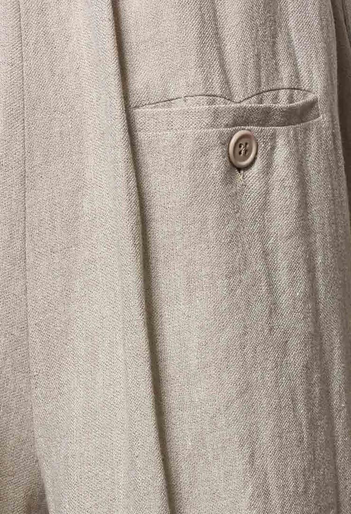Cropped Wide Leg Trousers in Oatmeal