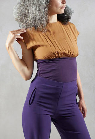 Two Tone Top in Bronzo